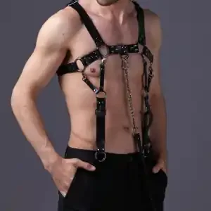 Harneep Harness mit Leine Schwarz