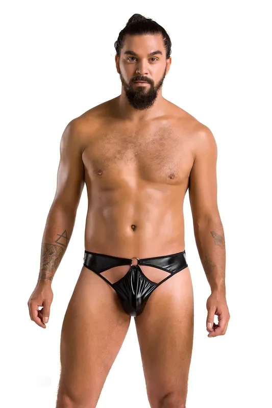 Herren Wetlook String mit Cutouts und Metallring