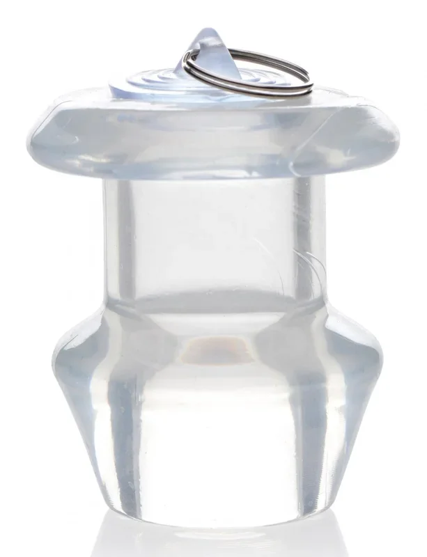 Hohler Plug mit Stöpsel transparent