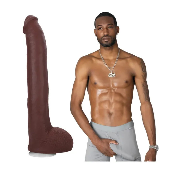 Hollywood Cash – Realistischer ULTRASKYN Dildo – 11 / 29 cm – Schokolade