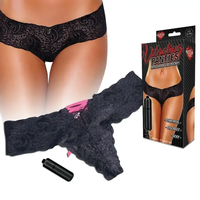 HUSTLER Vibrierender Slip schwarz/pink