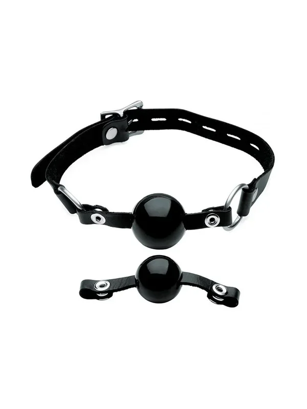 Interchangeable Ball Gag Set: Silicon Knebelball-Set 3-teilig, schwarz