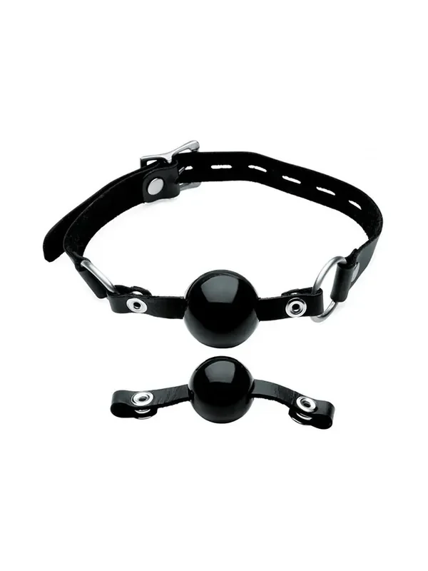 Interchangeable Ball Gag Set Silicon Knebelball-Set 3-teilig, schwarz