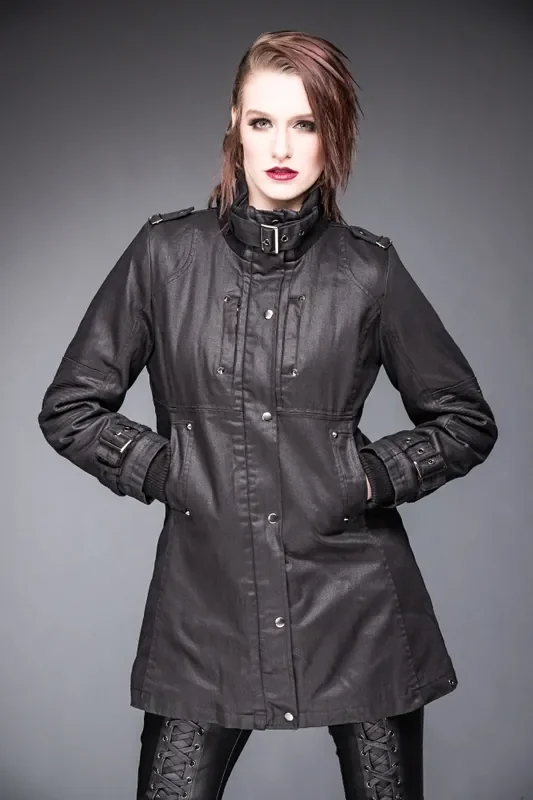 Jacke mit Schnalle an Kragen & Ärmeln