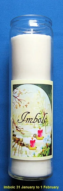 Jahreskreis Kerze im Glas Imbolc