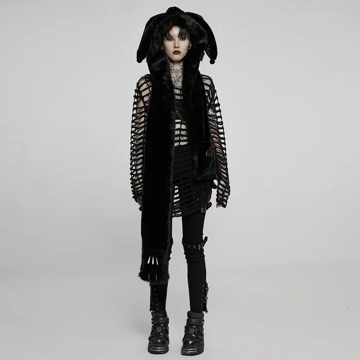 Kawaii-Goth-Kapuzen-Schal