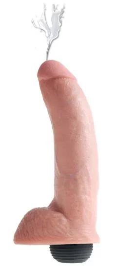King Cock 9″ Squirting Cock with Balls (23 cm, Ø 5 cm) Hautfarben Hell