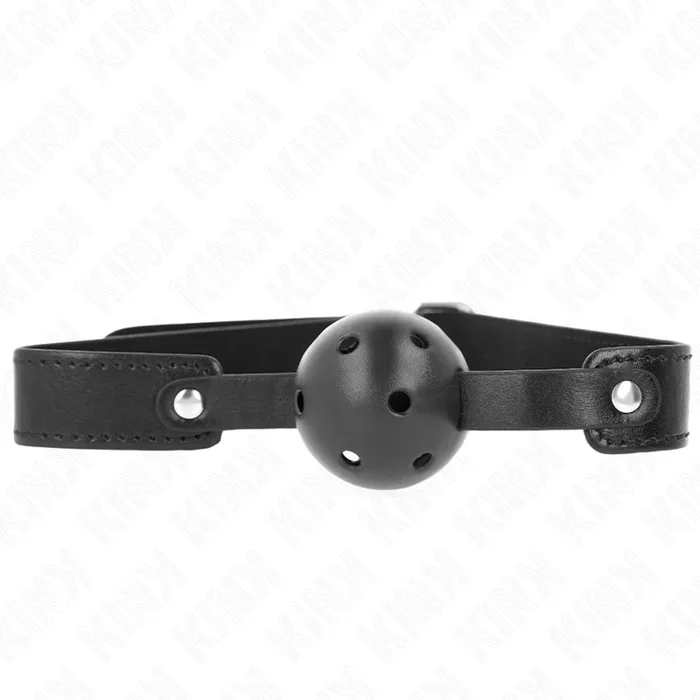 KINK – SCHWARZER ATMUNGSAKTIVER BALL 4,5 CM Knebel 65 x 2,5 CM
