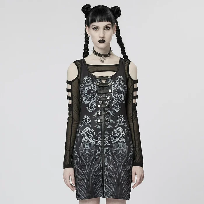 Kleid mit Bolero in futuristischer Ästhetik