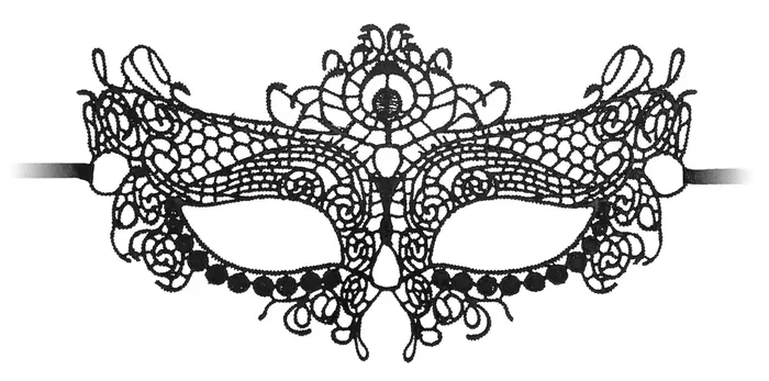 Königin Schwarze Spitzenmaske – Schwarz