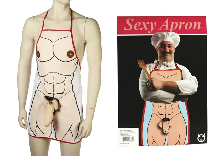 Küchenschürze – Männerkörper mit Plüschpenis