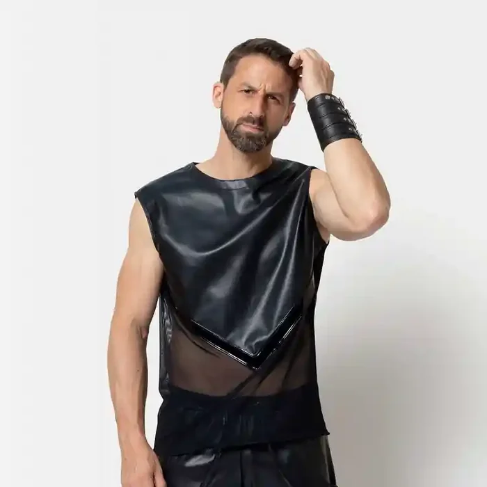 Kunstleder Tanktop