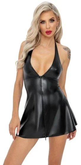 Kurzes Kleid im edlen Material-Mix S