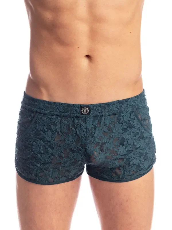 L‘Homme Delphinium Split Shorts, blau