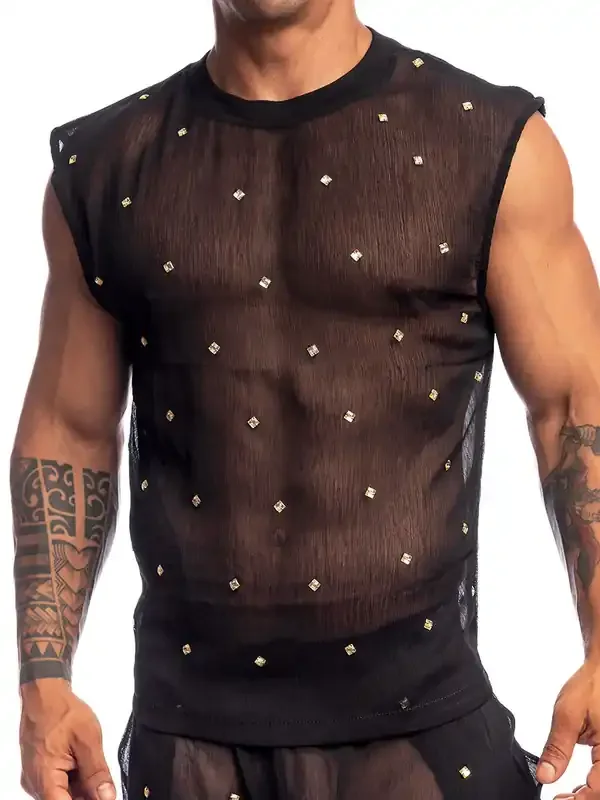 L‘Homme Pluie Des Étoiles Tanktop, schwarz