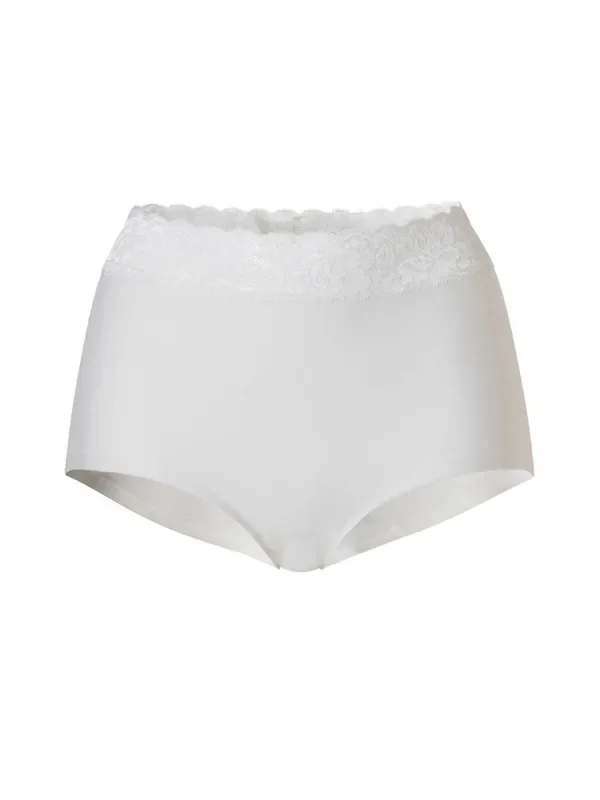 L.TEN CATE Secrets Lace High Waist Slip, off white