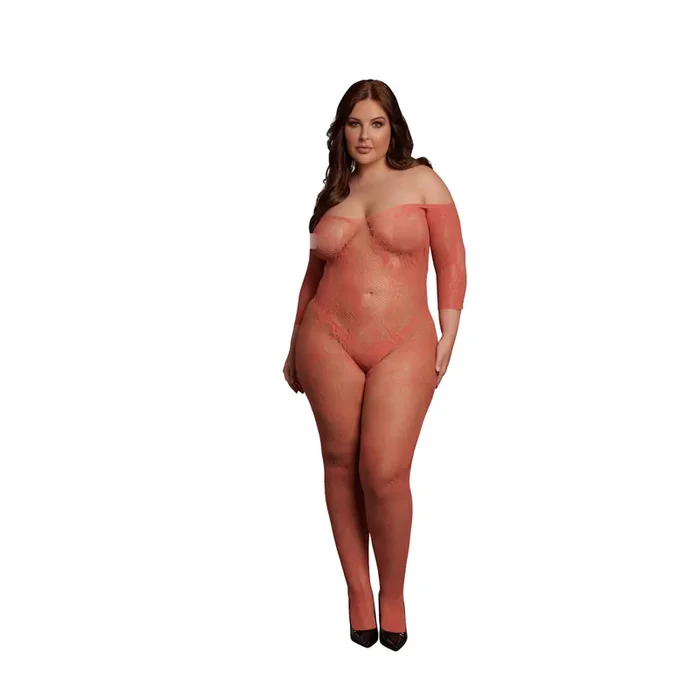 Lace Long-Sleeved Bodystocking – Queen Size