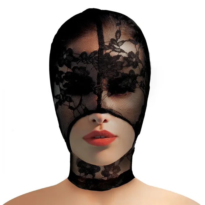 Lace Seduction Bondage-Maske – Schwarz
