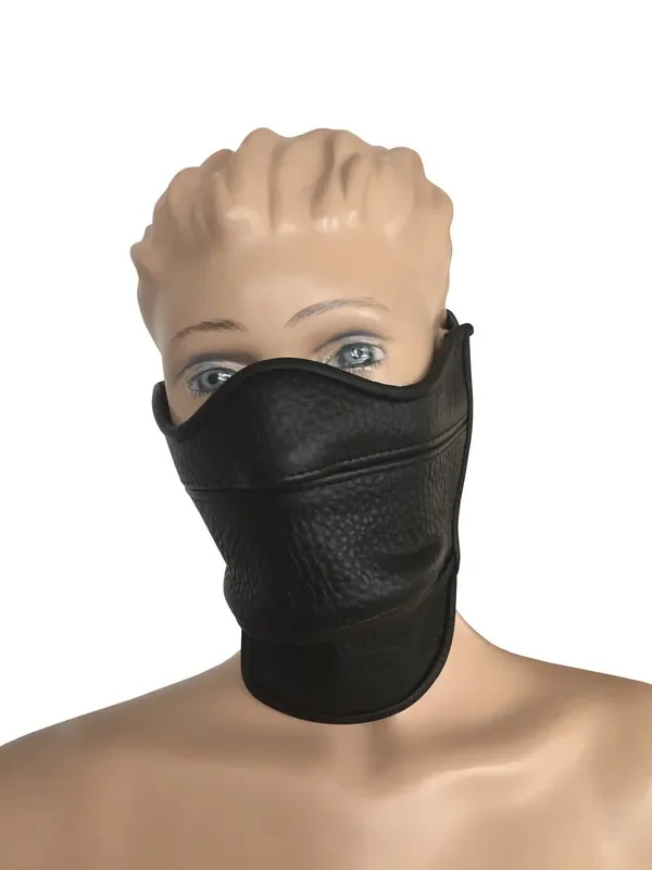 Lange Leder Maske Half Face