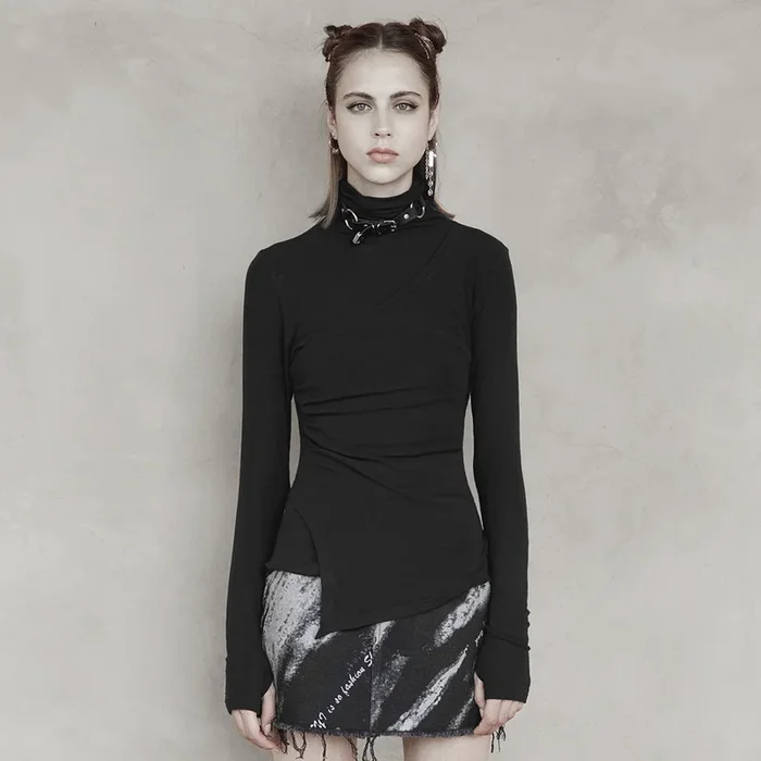 Lässiges Longsleeve mit asymmetrischem Saum