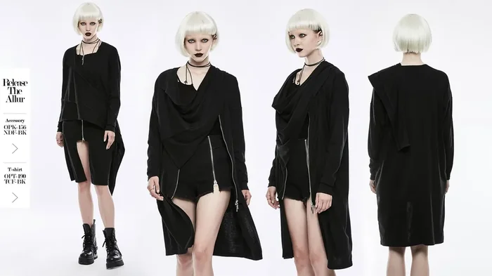 Lässoger Cardigan mit Reißverschluss