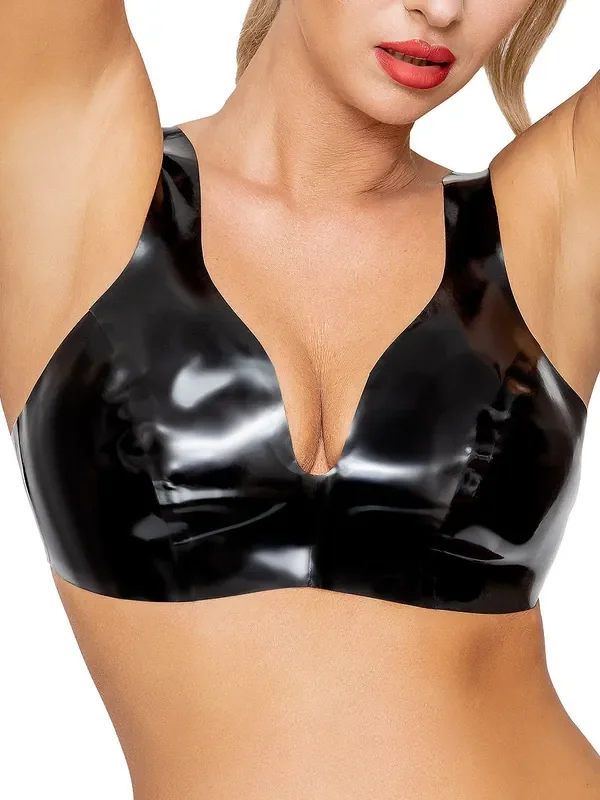 Latex-Bustier, schwarz
