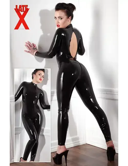 Latex Catsuit schwarz