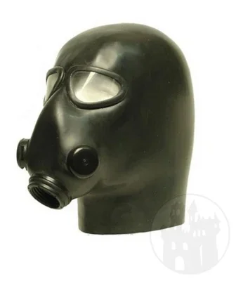 Latex Gasmaske m. Atemventilen