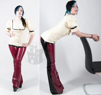 Latex Hose sehr lang und ausgestellt