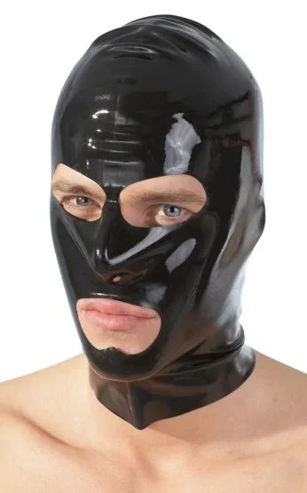 Latex-Kopfmaske mit Öffnung
