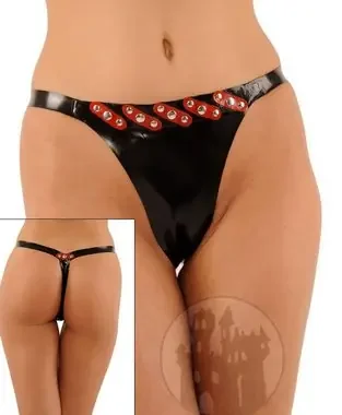 Latex Slip mit Kontrast