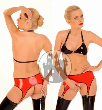 Latex Strapshalter – zweifarbig