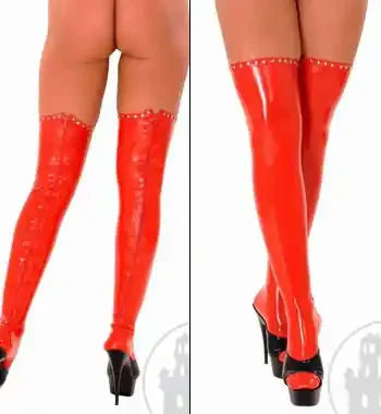 Latex Strümpfe mit Nieten