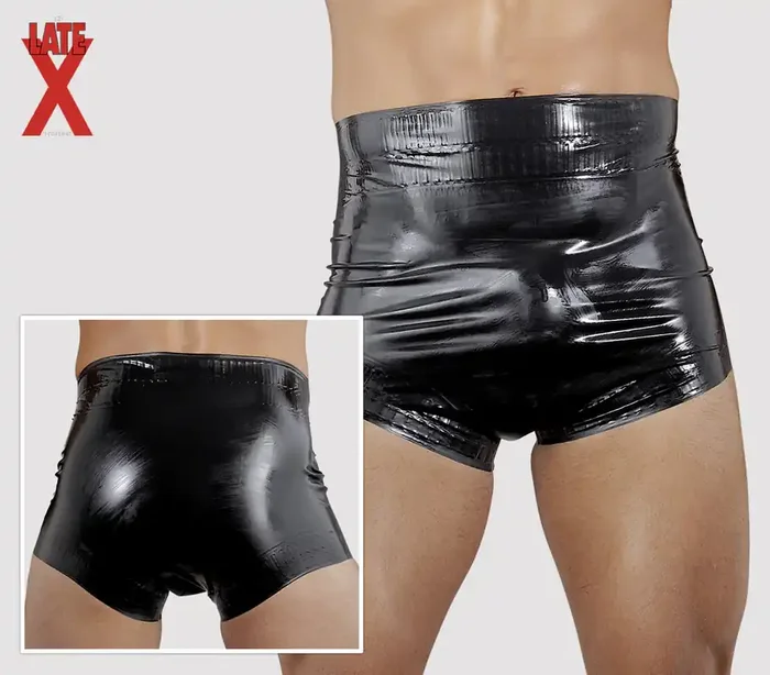 Latex-Windelslip in Schwarz