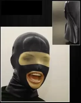Latexmaske – Offener Mund Transparente Augenpartie