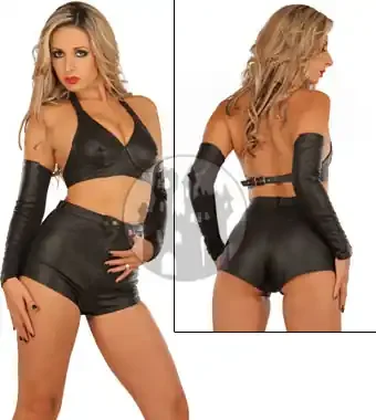 Leder Hotpants
