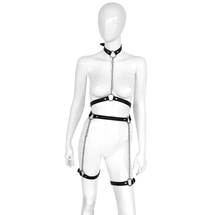 Leder-Ketten-Harness