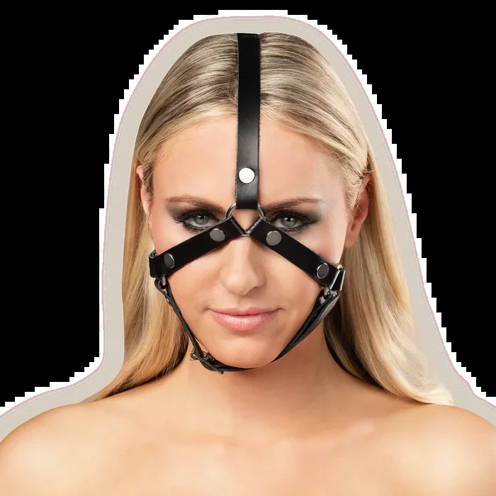 Leder-Kopfharness – Schwarz