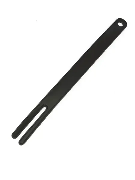 Lederklatsche U-Gabel, schwarz