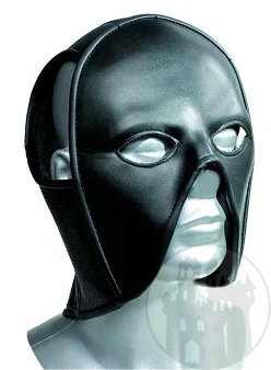 Lederteilmaske offen