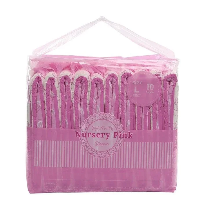 LFB Nursery Pink – Bunte Windeln für Erwachsene – L 5500ml