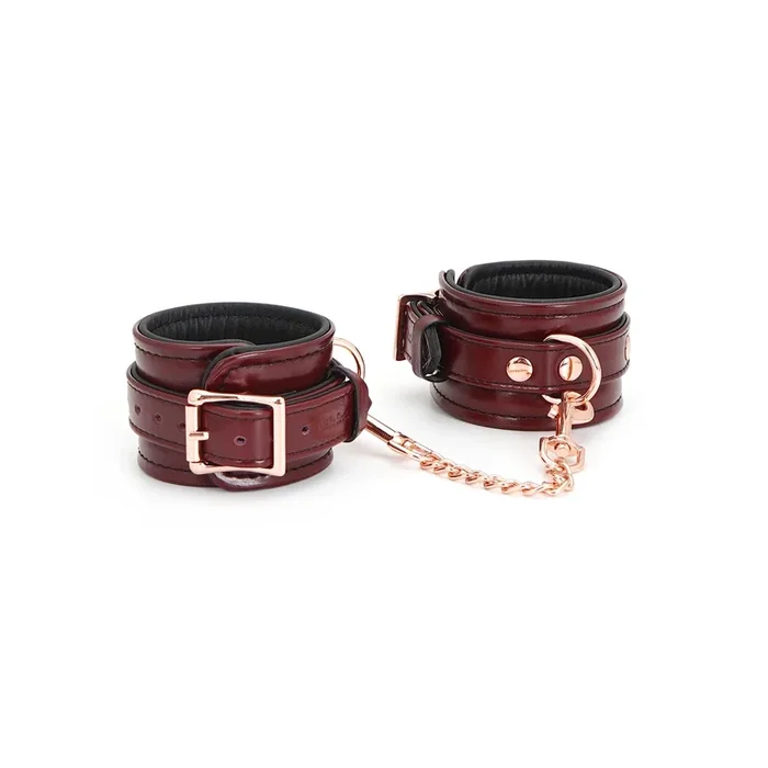 Liebe Seele Wine Red – Echtleder Handfesseln