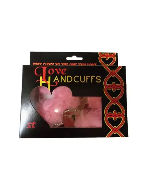 Liebes – Handschellen mit Plüsch pink