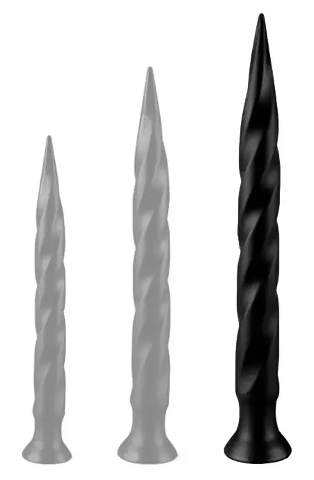 Long Tail Dildo L 50 x 5cm Schwarz