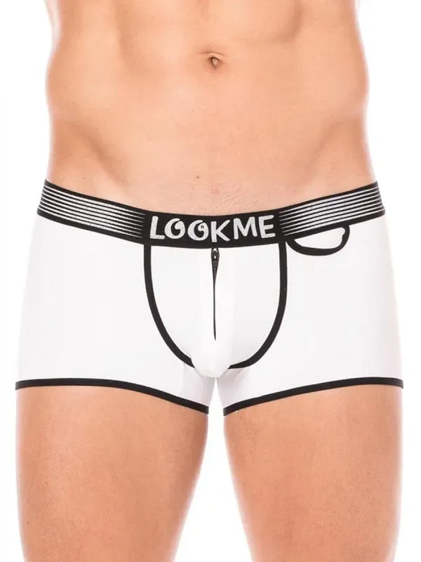 Look Me Funny Boxerpant, weiß/schwarz