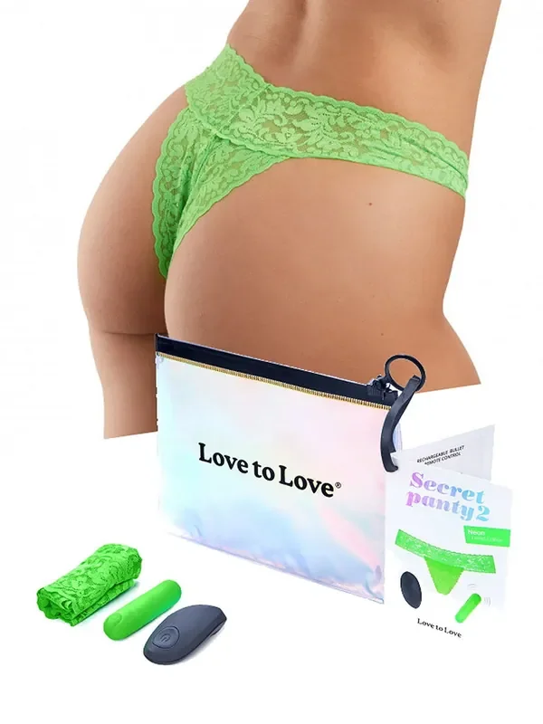 Love to Love Secret Panty 2 Vibro-String, grün