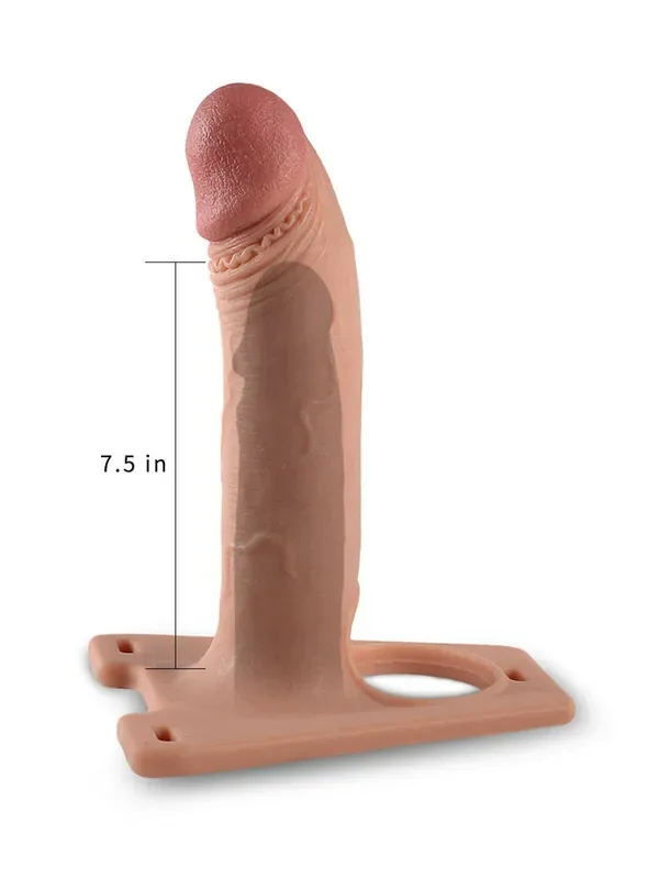LOVE TOY Hollow G 8“ Strap-On Harness mit Dildo, haut