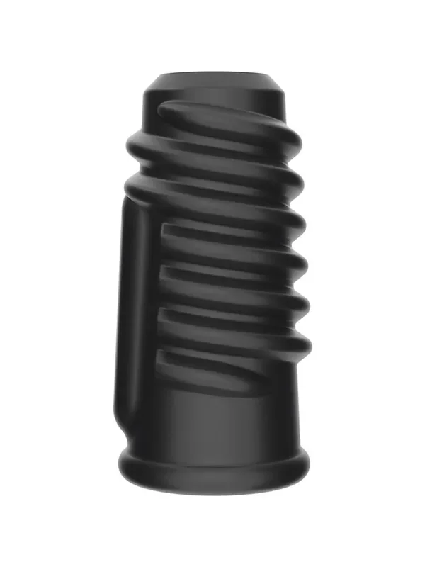 LoveToy Knights Ring Spiral Vibrierende Penishülle, schwarz