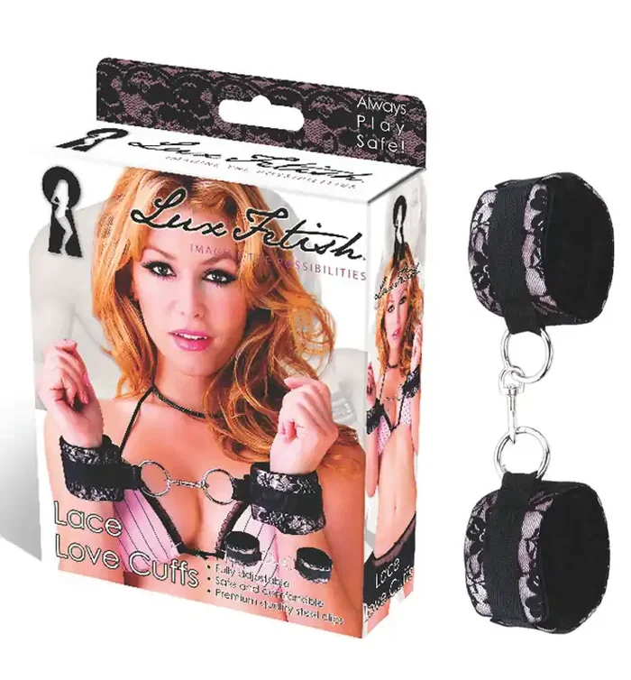 LUX FETISH Spitzen-Liebeshandschellen