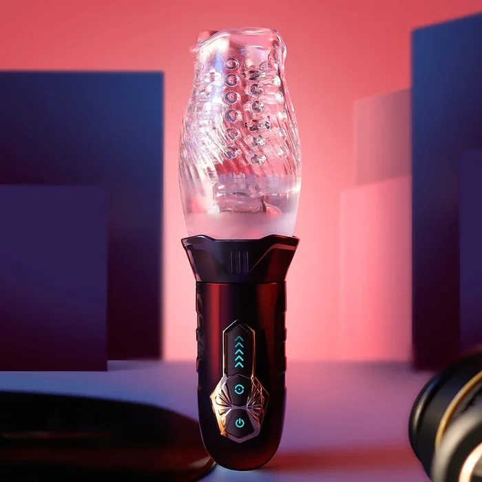 LuxuryBear – Male Rose 5 Rotating 10 Vibrating Transparent Sleeve Männlicher Masturbator